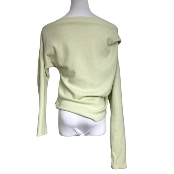 WE THE FREE PASTEL GREEN WAFFLE KNIT LONG TEE TOP - S - Picture 3 of 8